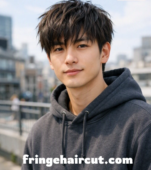 Fringe Haircut: Bold & Stylish Looks Men Will Love 23 Asian Messy Fringe