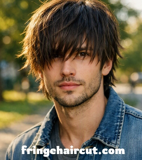 Fringe Haircut: Bold & Stylish Looks Men Will Love 18 Long Messy Fringe