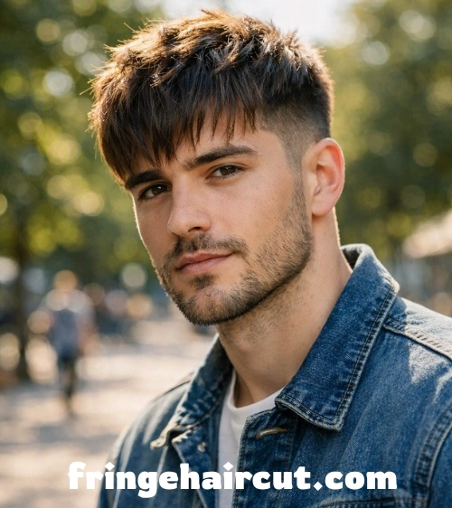 Fringe Haircut: Bold & Stylish Looks Men Will Love 3 Low Taper Textured Fringe