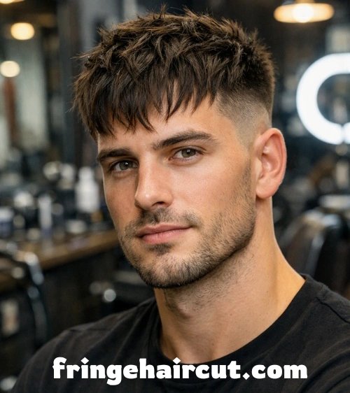 Messy Fringe Haircut: Ultimate Stylish Looks You’ll Love 3 Messy Fringe with Mid Fade