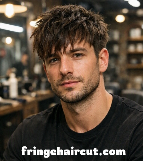 Textured Fringe Haircut: Trendy Styles Men Will Love 3 Messy Fringe