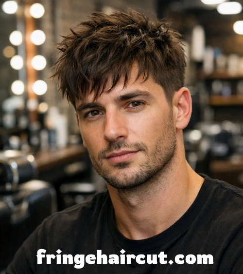 Fringe Haircut: Bold & Stylish Looks Men Will Love 2 Messy Textured Fringe