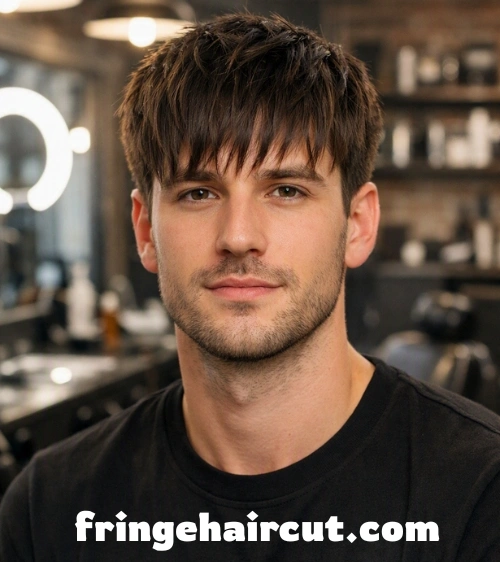 Fringe Haircut: Bold & Stylish Looks Men Will Love 16 Straight Hair Messy Fringe