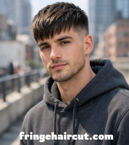 Fringe Haircut: Bold & Stylish Looks Men Will Love 11 Taper Fringe