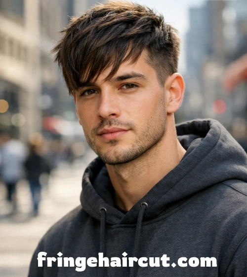 Textured Side Swept Fringe